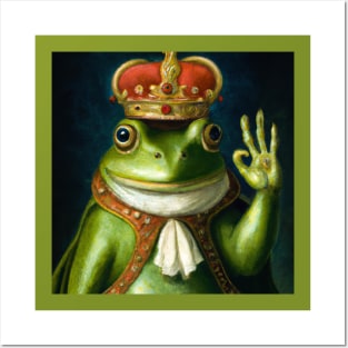 Portrait of Renaissance Frog King Posters and Art